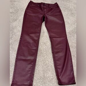 White House Black Market burgundy jeans with finish size 10